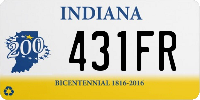 IN license plate 431FR