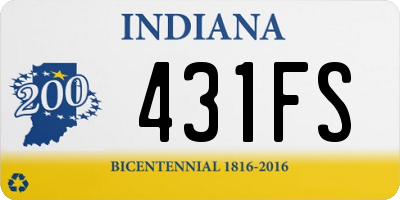 IN license plate 431FS