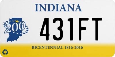 IN license plate 431FT