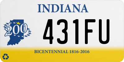 IN license plate 431FU