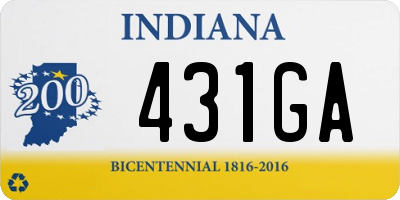 IN license plate 431GA