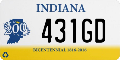 IN license plate 431GD