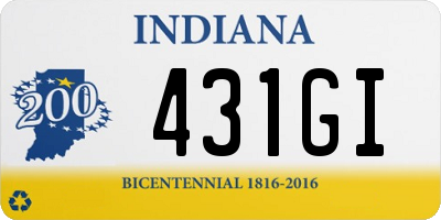 IN license plate 431GI