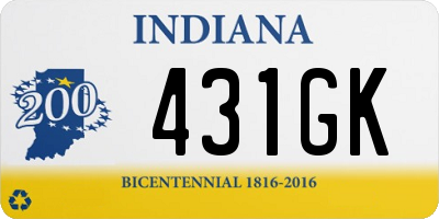 IN license plate 431GK