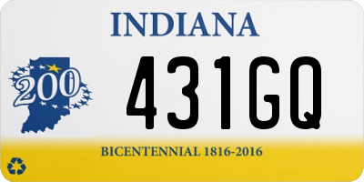 IN license plate 431GQ