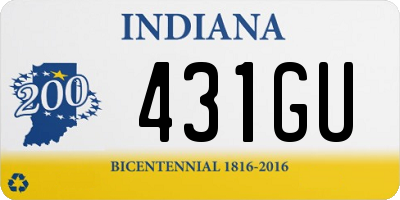 IN license plate 431GU