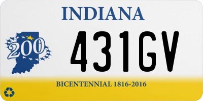 IN license plate 431GV