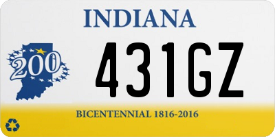 IN license plate 431GZ