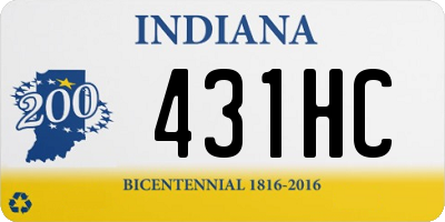 IN license plate 431HC