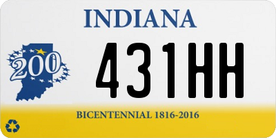 IN license plate 431HH