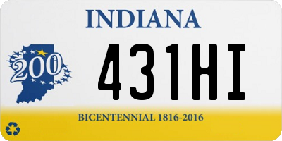 IN license plate 431HI