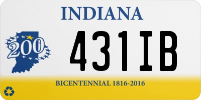 IN license plate 431IB