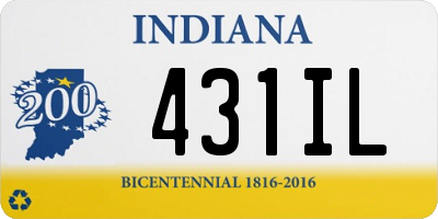 IN license plate 431IL