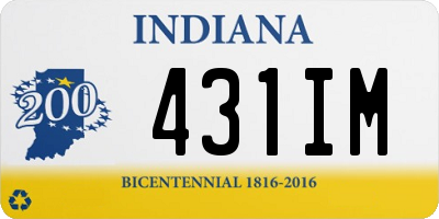 IN license plate 431IM