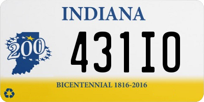 IN license plate 431IO