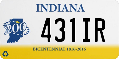 IN license plate 431IR