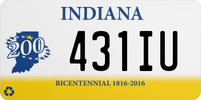 IN license plate 431IU