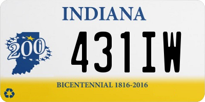 IN license plate 431IW