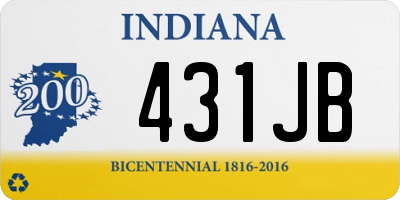 IN license plate 431JB