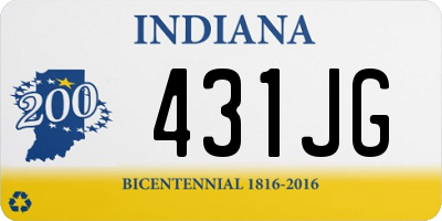 IN license plate 431JG