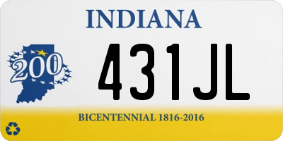 IN license plate 431JL