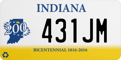 IN license plate 431JM