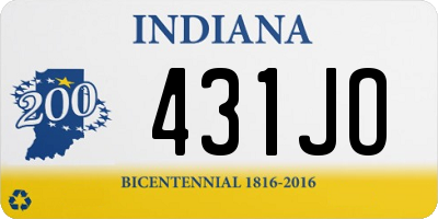 IN license plate 431JO