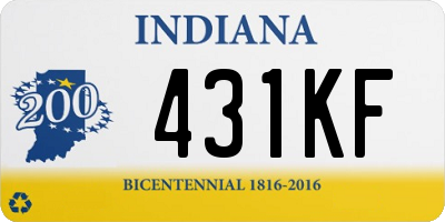 IN license plate 431KF