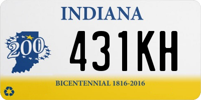 IN license plate 431KH