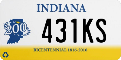 IN license plate 431KS