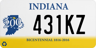 IN license plate 431KZ