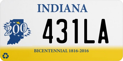 IN license plate 431LA