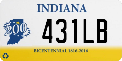 IN license plate 431LB