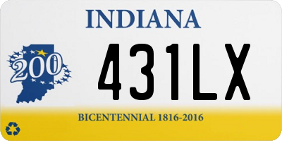 IN license plate 431LX