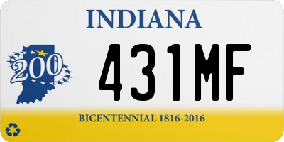 IN license plate 431MF