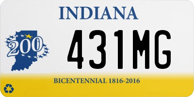 IN license plate 431MG