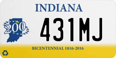 IN license plate 431MJ