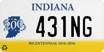IN license plate 431NG