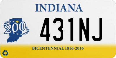 IN license plate 431NJ