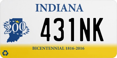 IN license plate 431NK