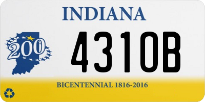 IN license plate 431OB