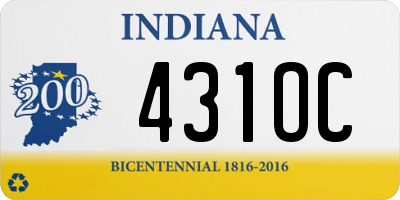 IN license plate 431OC