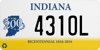 IN license plate 431OL