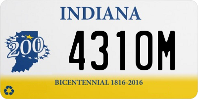 IN license plate 431OM