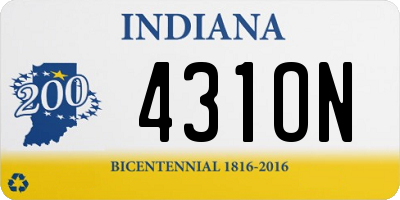 IN license plate 431ON