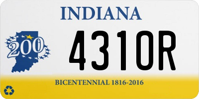IN license plate 431OR