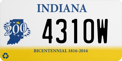 IN license plate 431OW