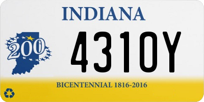 IN license plate 431OY
