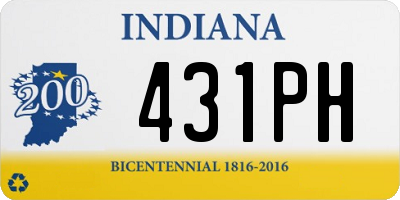 IN license plate 431PH
