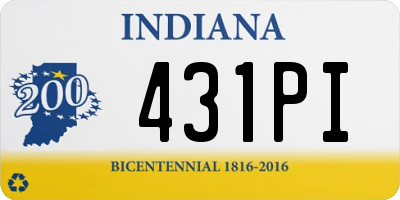 IN license plate 431PI